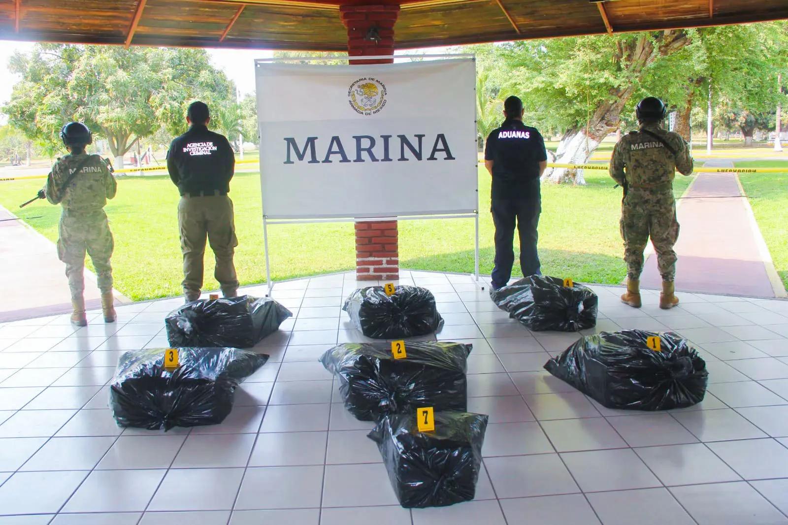 Marina confisca más de 300 kilos de cocaína en el puerto de Lázaro Cárdenas, Michoacán