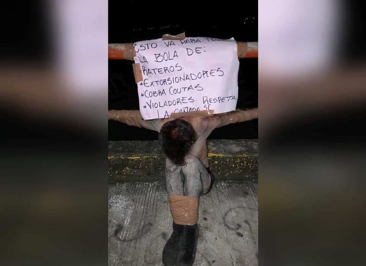 Pobladores de Alpoyeca golpean, desnudan y amarran a presunto ladrón Pobladores de Alpoyeca golpean, desnudan y amarran a presunto ladrón